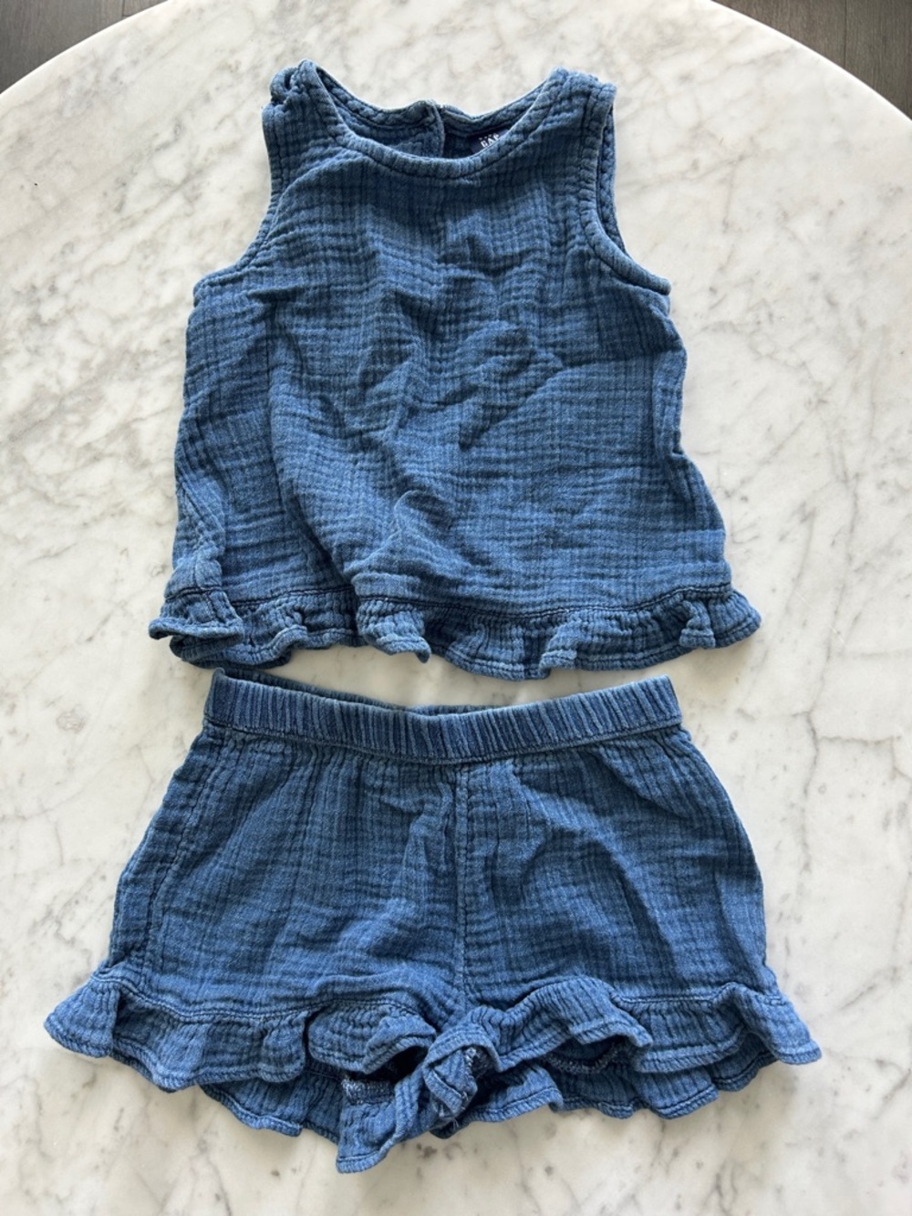 GAP Blue Ruffle Tank & Shorts Set